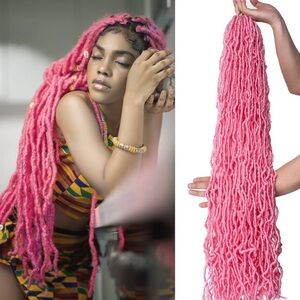 Bobbi Boss Nu Locs 18” Lot 4 Packs Long Color Hot Pink Hair Extentions